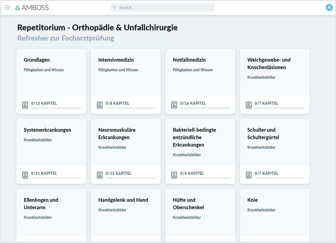 Refresher-Kurs: Orthopädie & Unfallchirurgie | AMBOSS